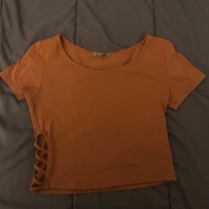 Orange Charlotte Russe crop top small